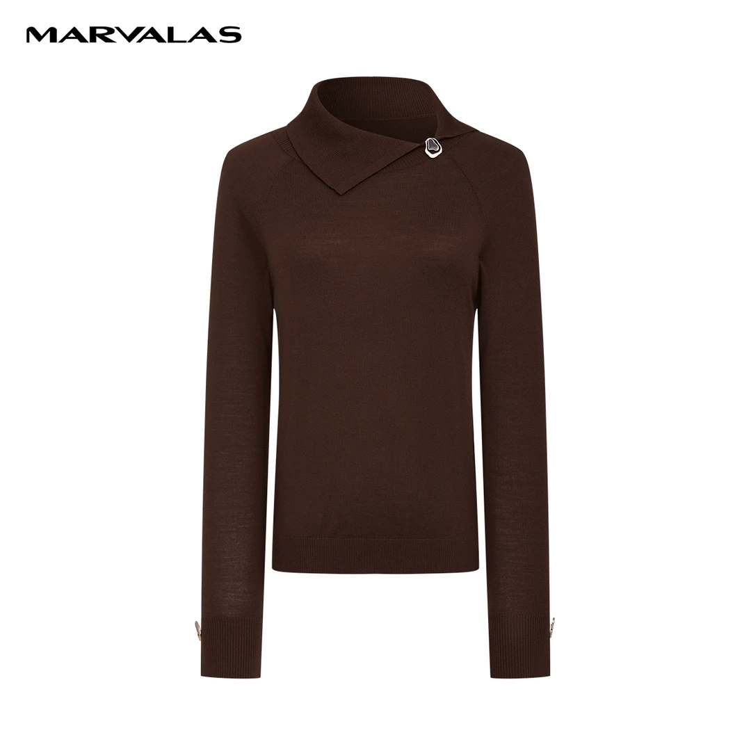 【籽言专属】纯色针织衫2023秋季羊毛短款套头衫女