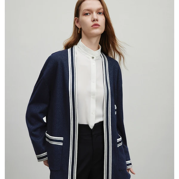 【许半夏推荐】简约大衣女冬季直身H版中长款毛呢外套Y426300588