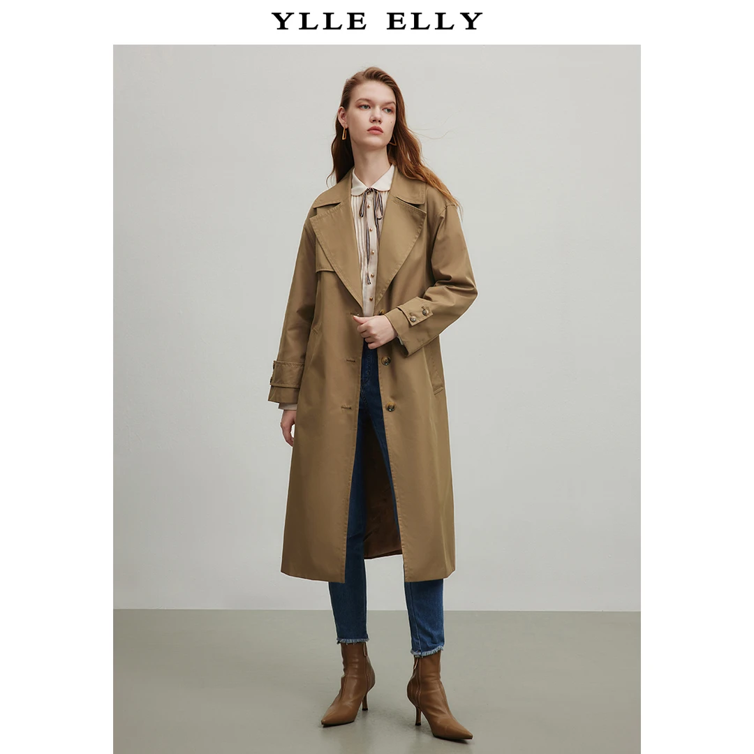 【籽言专属】长款风衣外套Y424300181