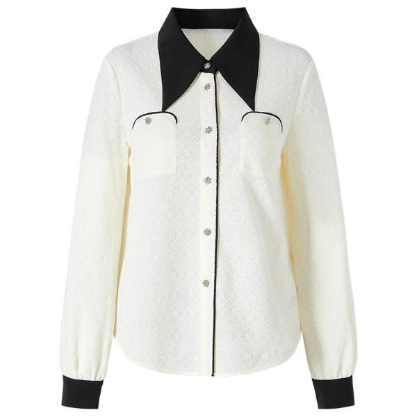 【诗语专属】24新款衬衫洋气时尚设计感衬衣Y311306471