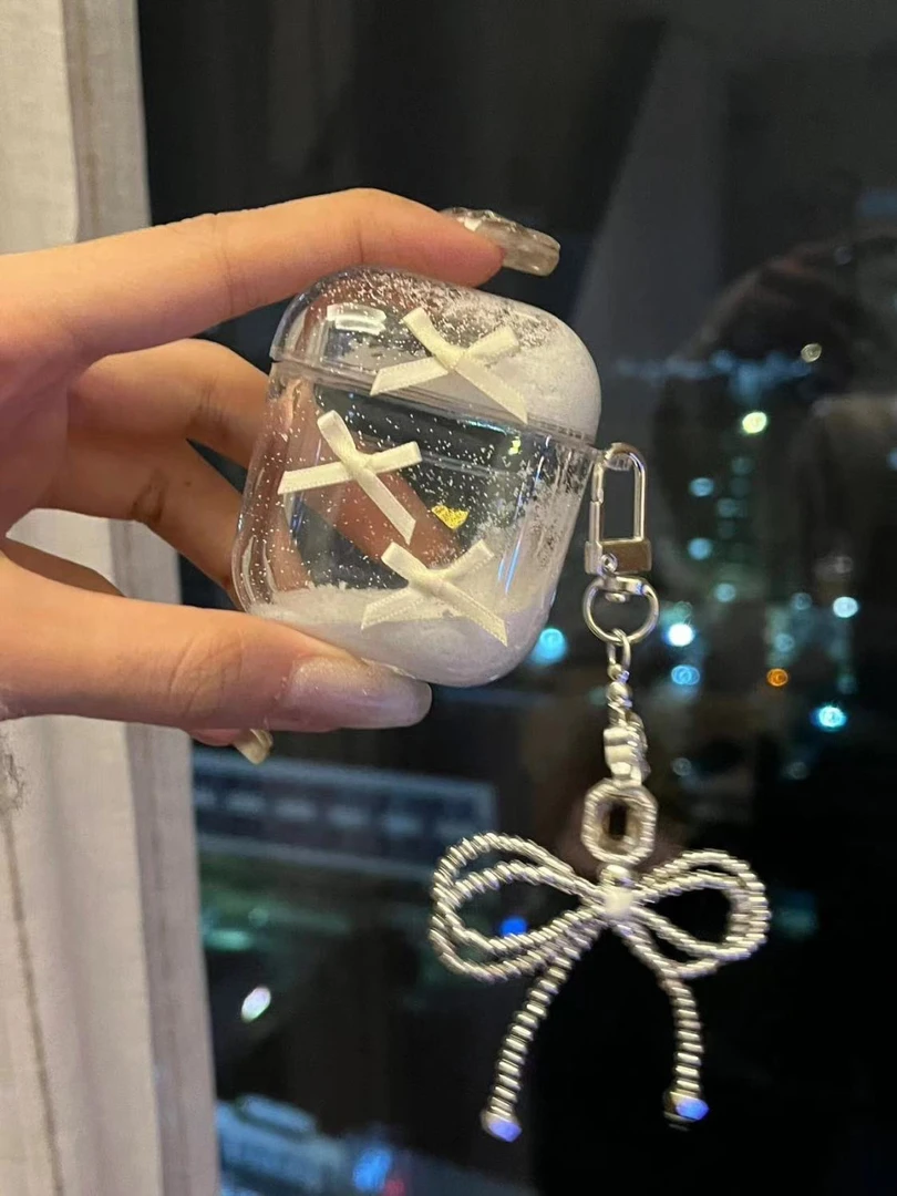 流沙蝴蝶结airpods3保护壳airpods1/2耳机套pro3代耳机套华强北45