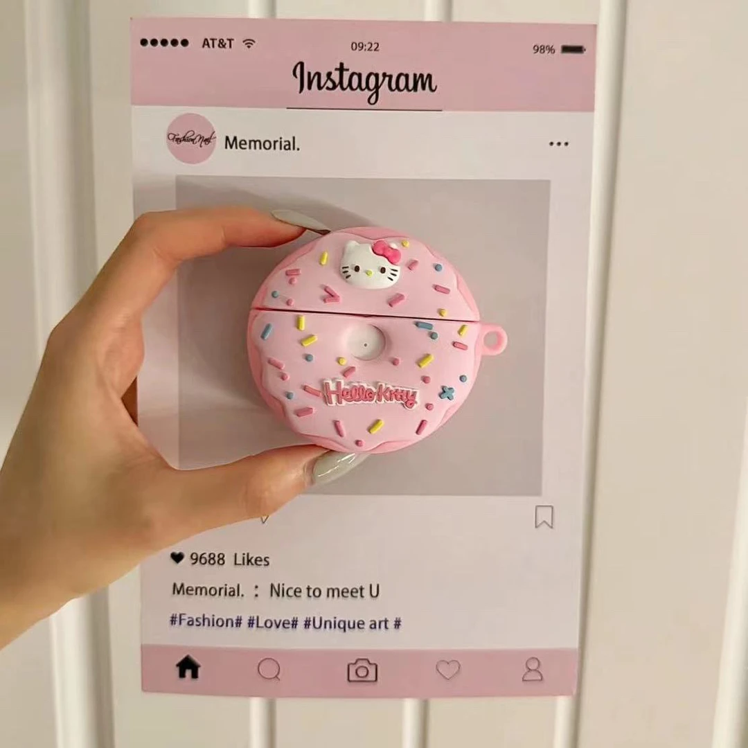 小众甜甜圈猫咪适用AirPods1/2代耳机套苹果无线蓝牙pro新款3代女