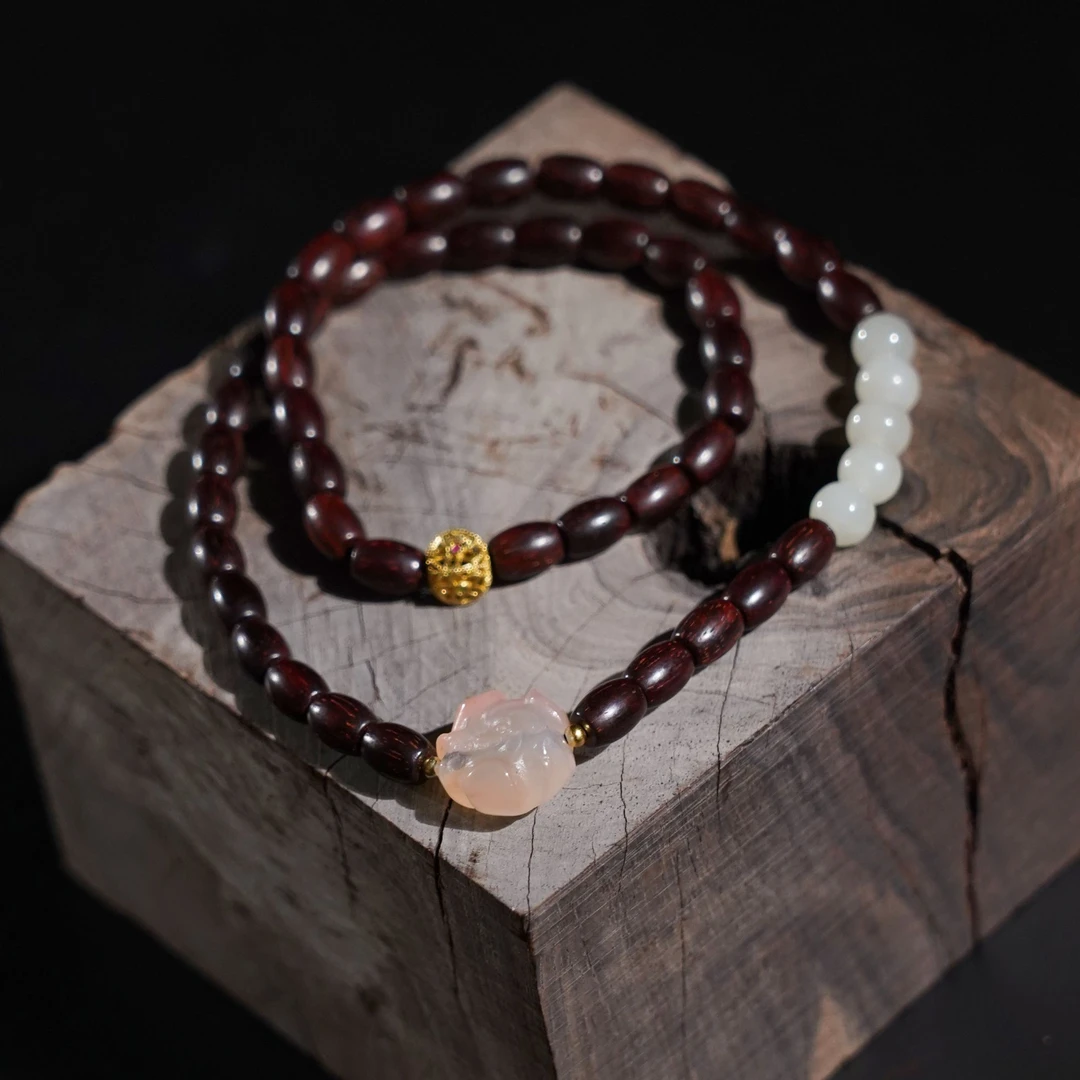 【真定山房】小叶紫檀3*5米珠45粒