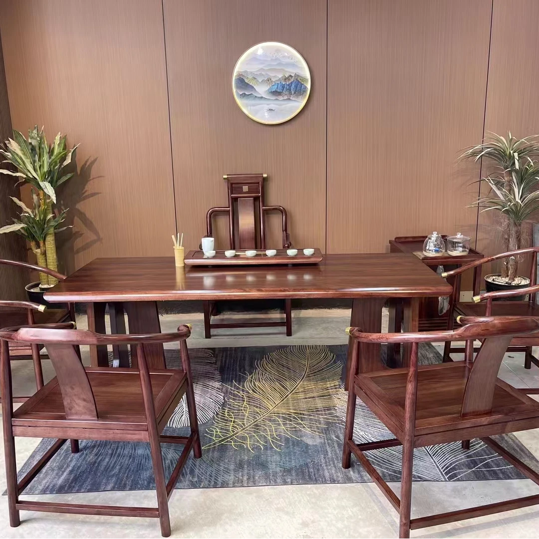 茶台新中式新中式家用简约禅意古典茶桌椅书房泡茶桌办公室书法桌