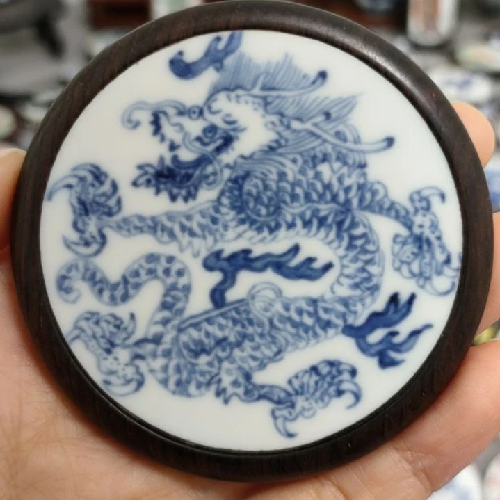 【闪购商品】陶瓷瓷片竹青花龙