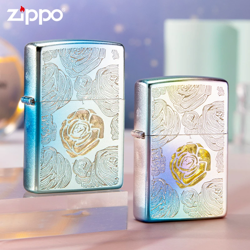 ZIPPO/之宝打火机玫瑰之心浪漫爱意幻彩渐变送男士七夕礼物DYX1H1
