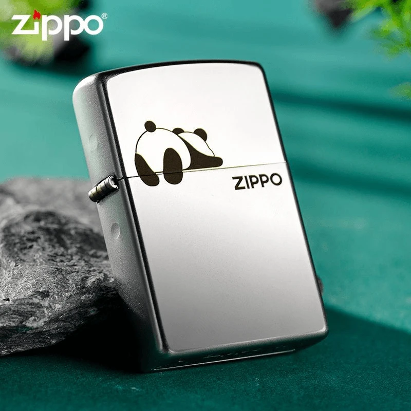 ZIPPO/之宝打火机熊猫萌兰-花花精雕可爱正品防风款男士礼物-DYJ1