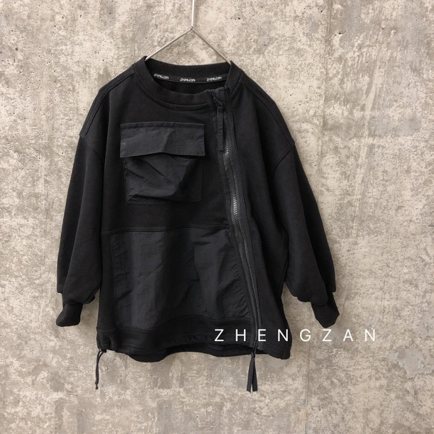 22051# 重工斜拉链卫衣