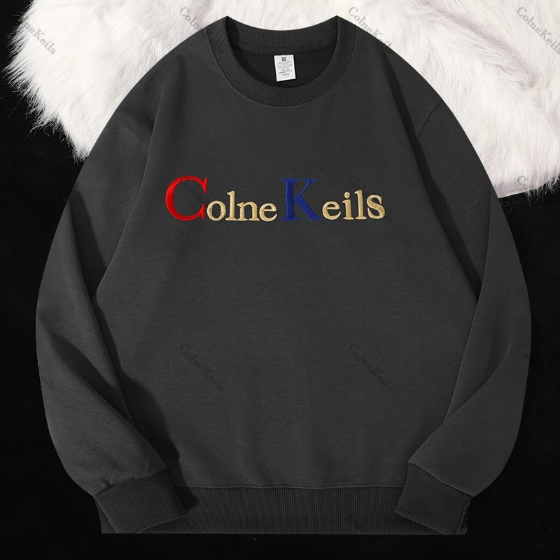 【Colne Keils】外贸原单百灵达3D刺绣情侣春秋圆领卫衣W3003