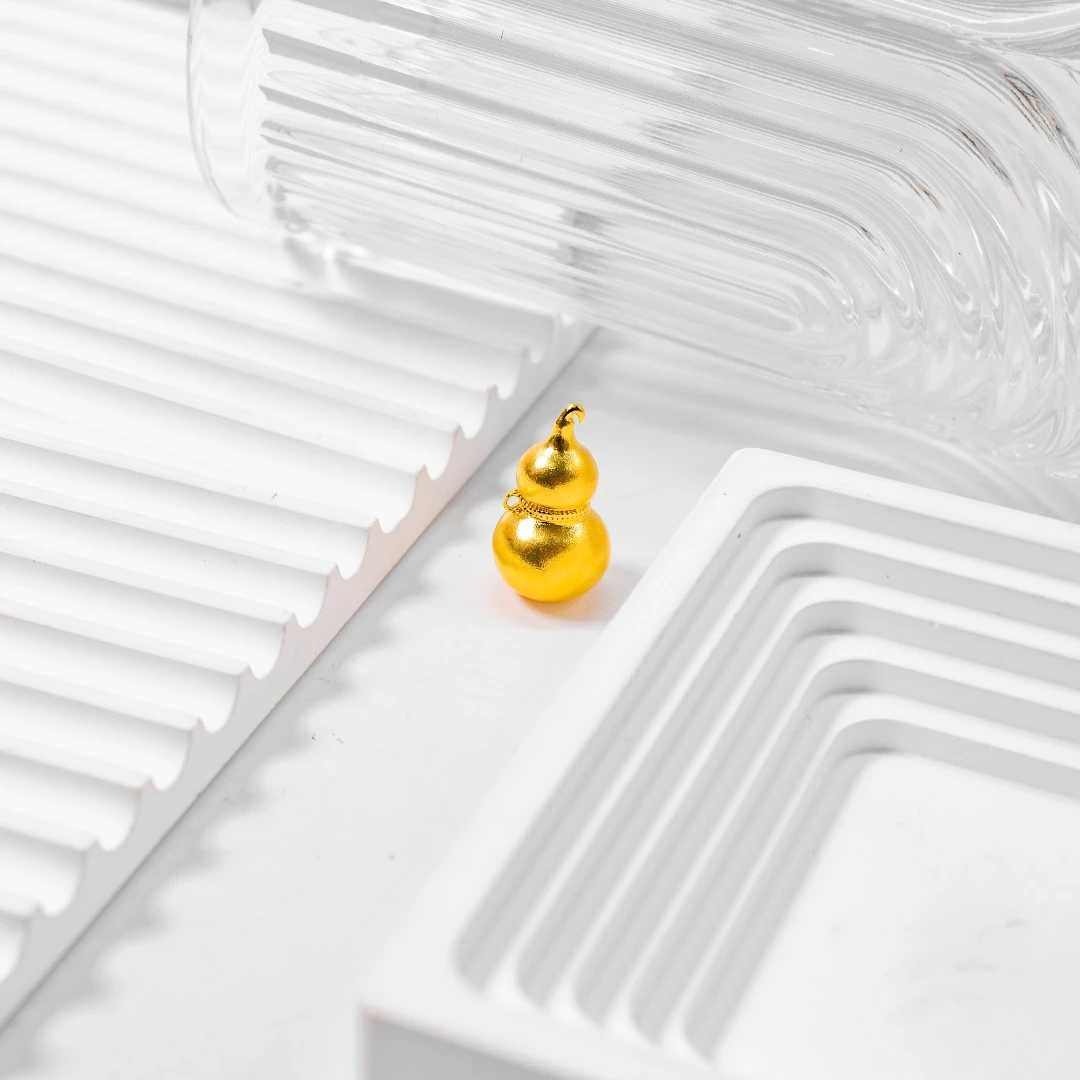 吊坠足银 磨砂精致轻奢  实心葫芦吊坠  古法精美挂坠