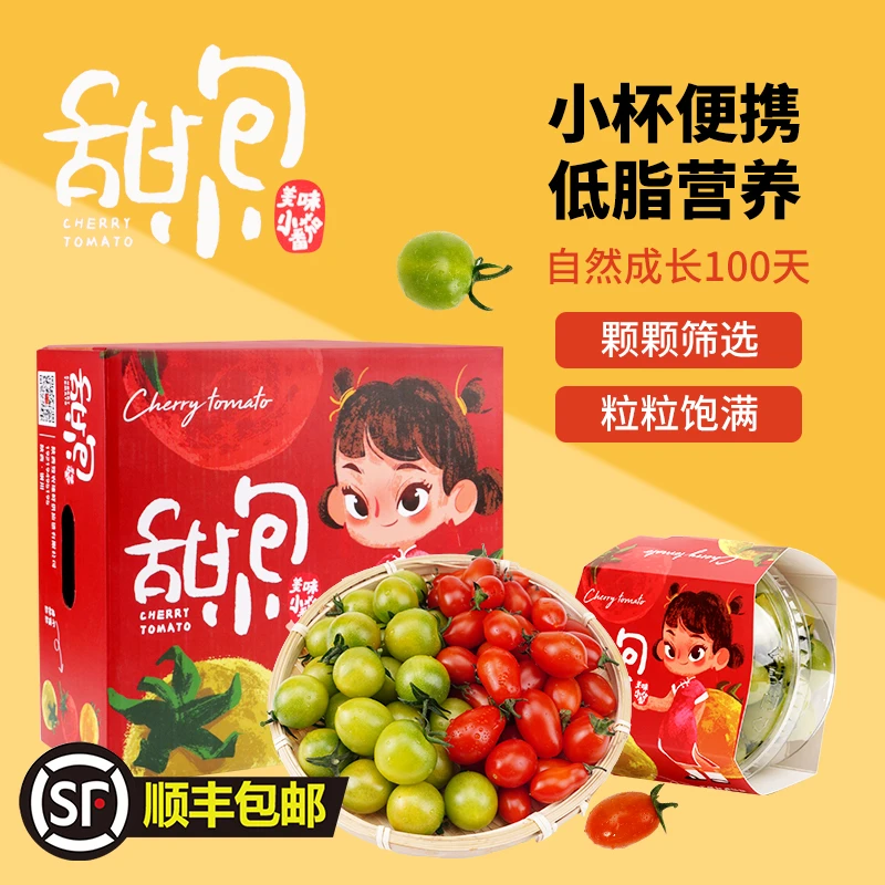 甜小包小番茄350*4酸甜爽口营养美味现摘现发产地直销顺丰包邮