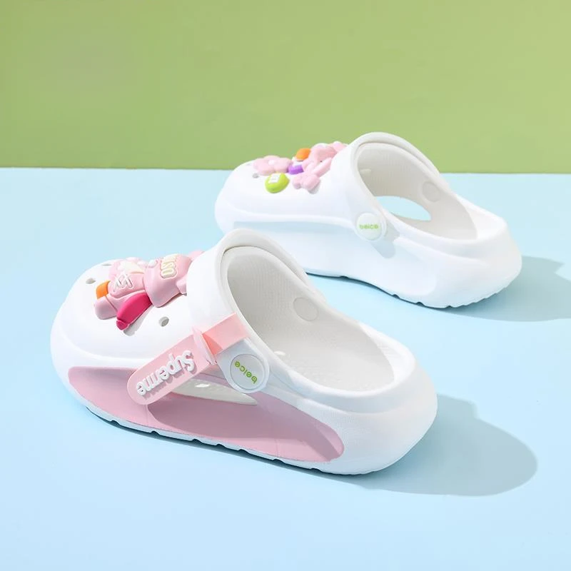 女童拖鞋夏季新款卡通居家宝宝防滑洞洞鞋男童小孩室内耐磨凉拖鞋