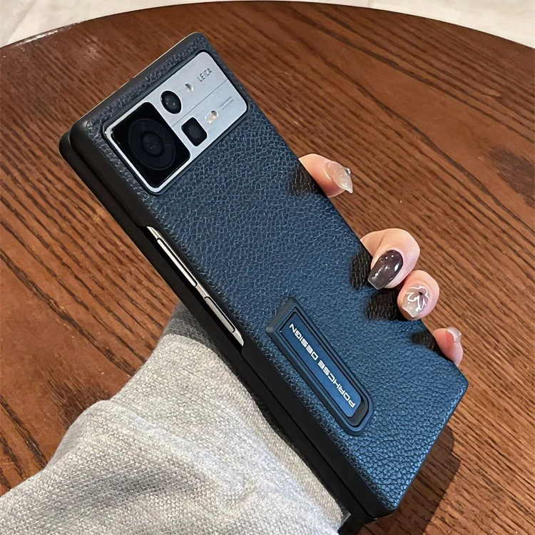 小米折叠屏mix fold2手机壳超薄MIX Fold2全包新款皮质防摔支架壳