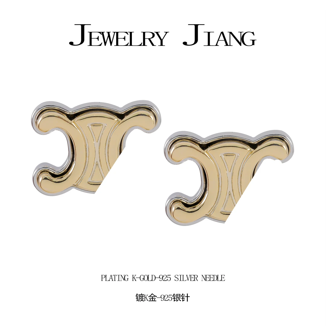 铜合金耳饰 凯凯双层耳钉  0396