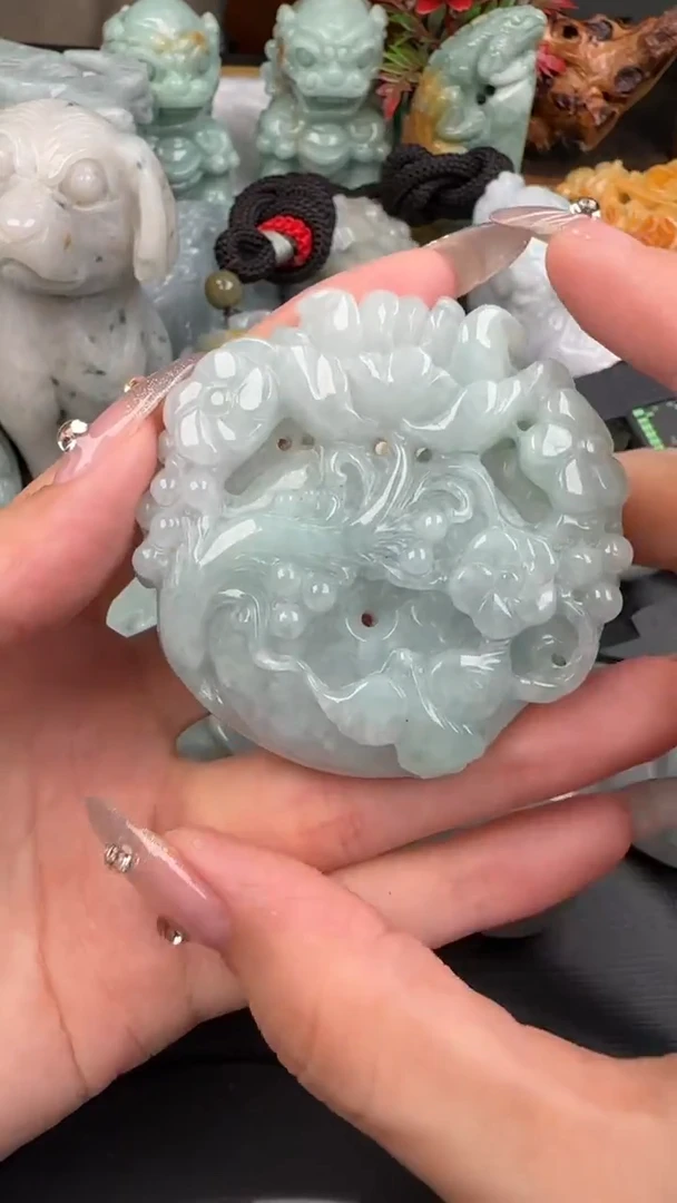 【闪购商品】翡翠挂件未镶嵌花牌