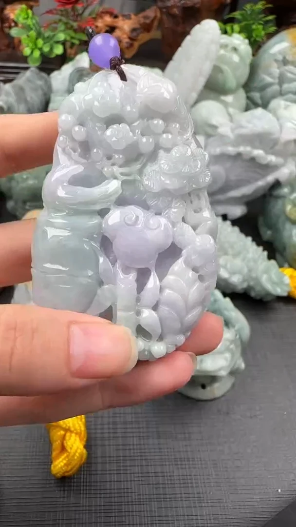 【闪购商品】翡翠挂件未镶嵌花开富贵