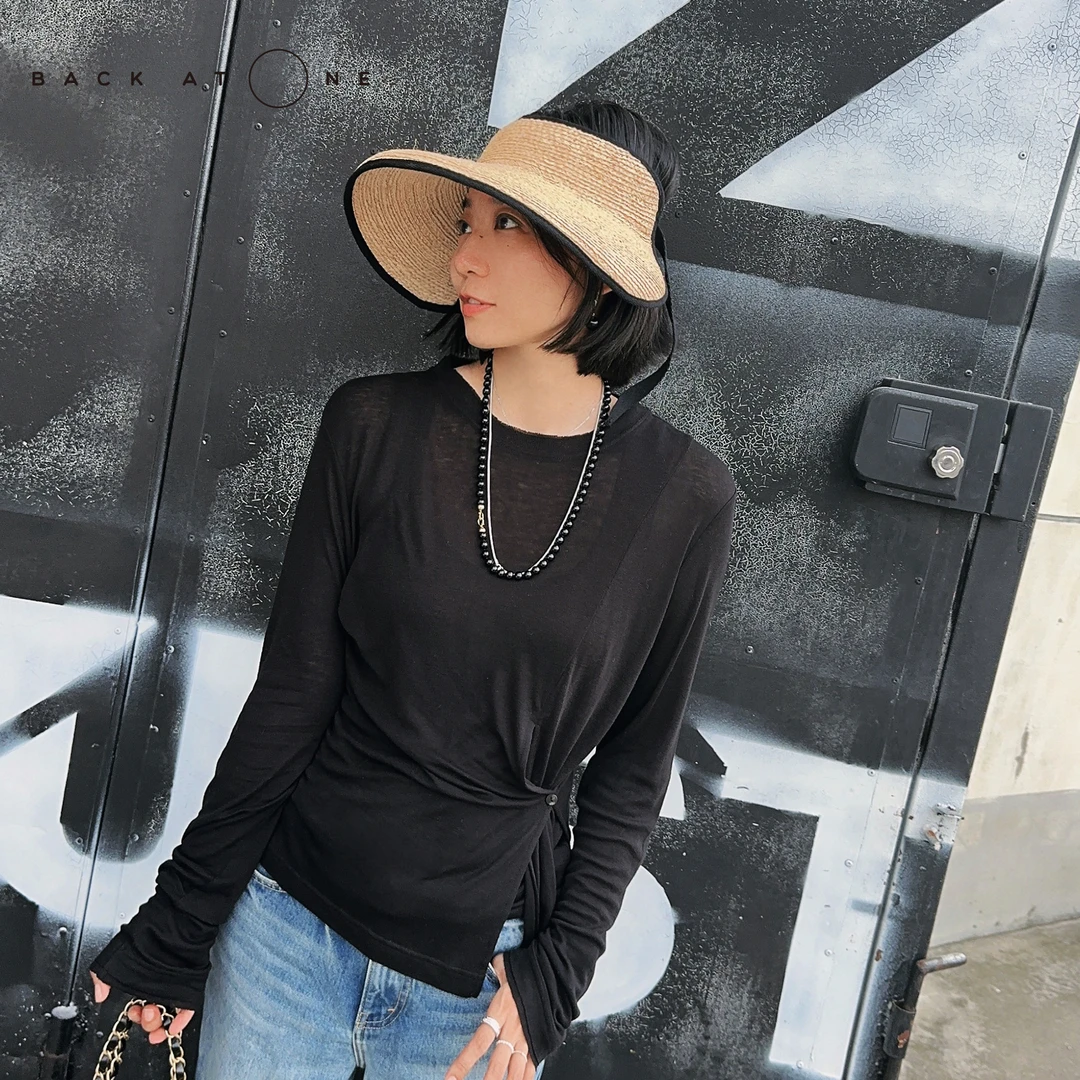 BackAtOne “夏风清轻”软糯轻盈显瘦针织纯色两件套   B3SS-B181-K