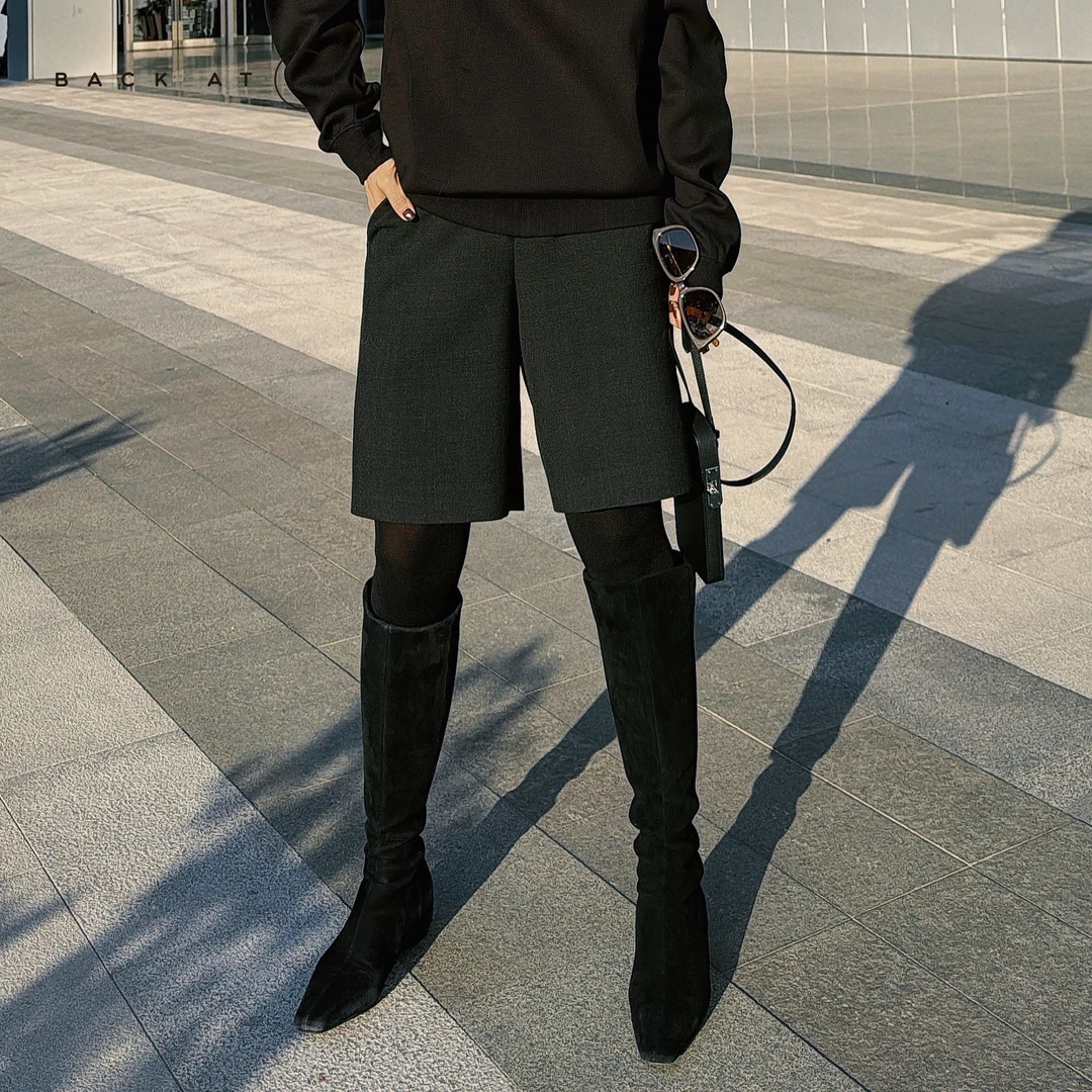 BackAtOne “高级简奢”马吉*轻暖感显瘦绵羊毛中裤  BDF-2BI124C-K