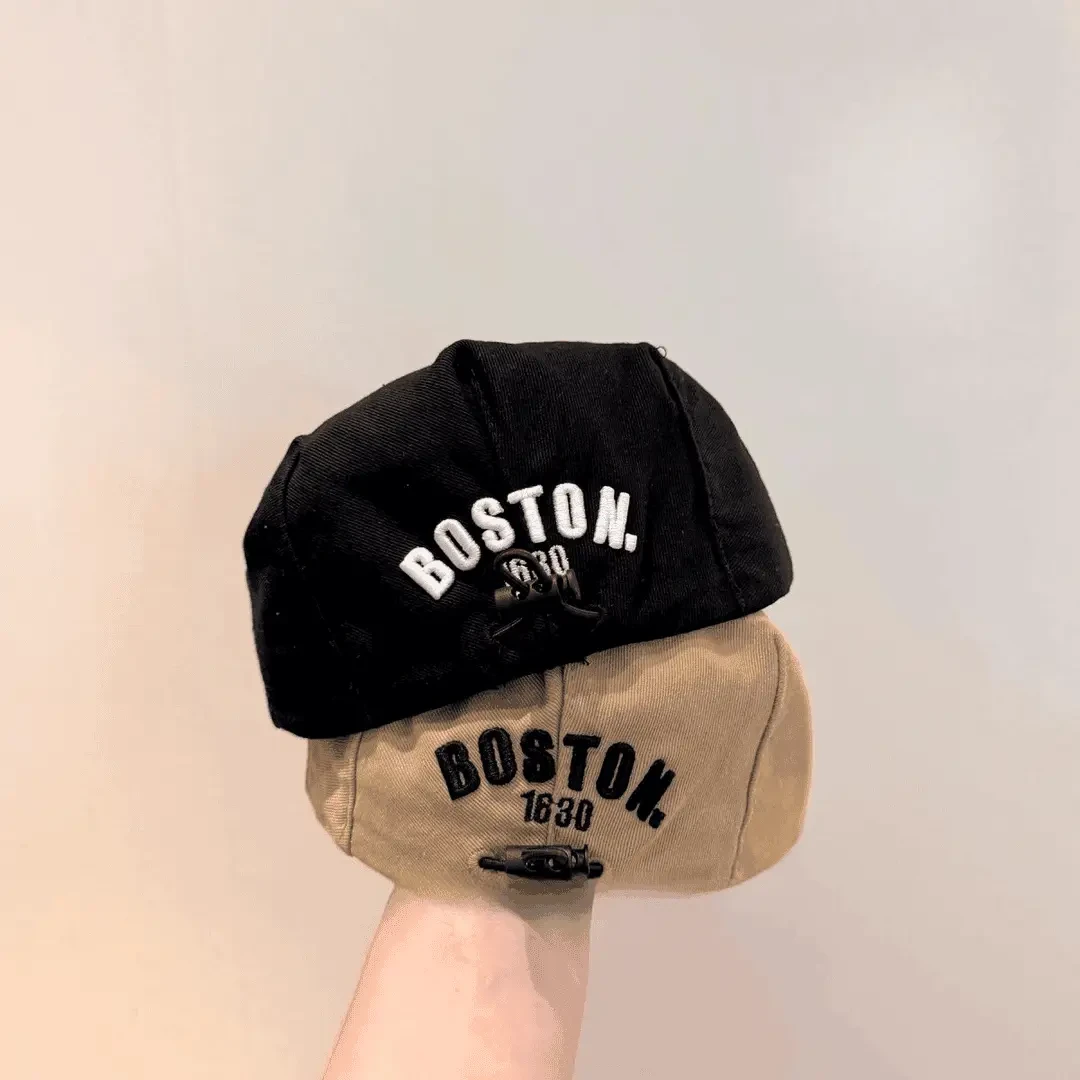 宝宝帽子韩版春秋婴儿百搭贝雷帽鸭舌帽儿童男童新款洋气前进