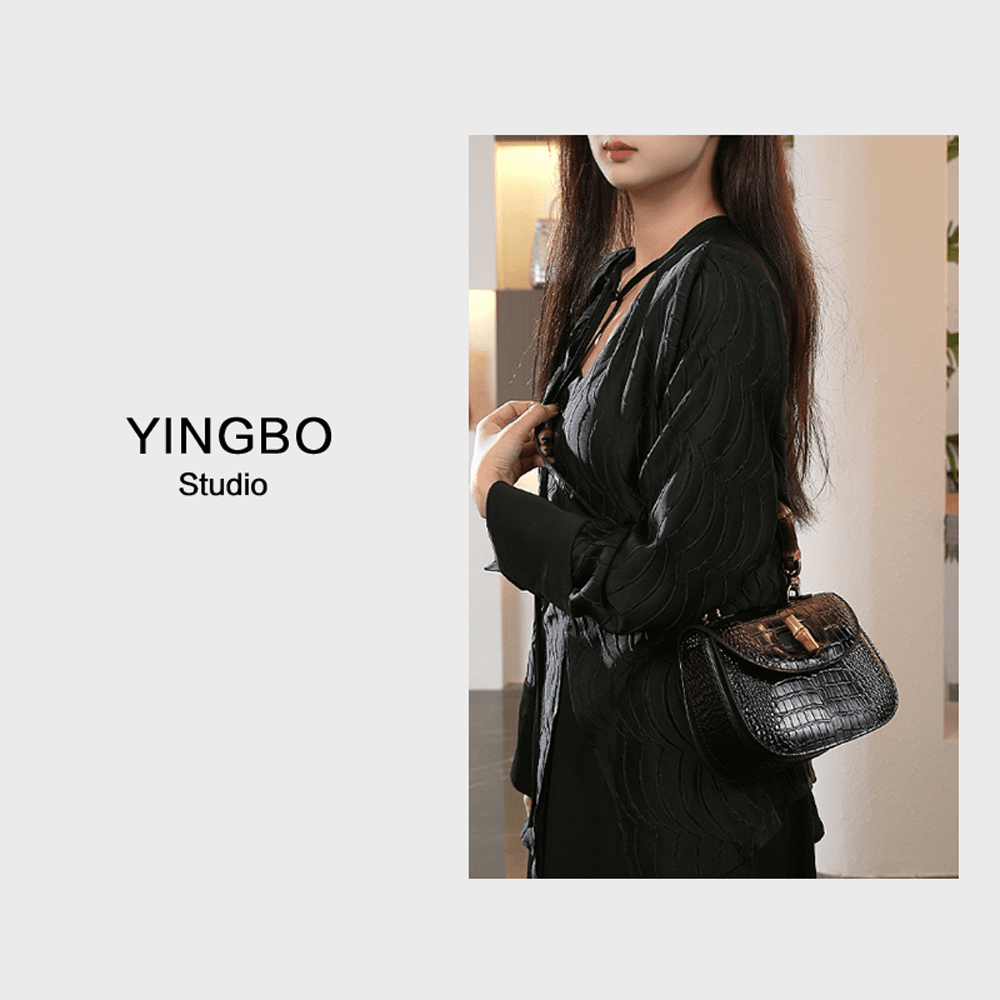 【英柏甄选】XKY-3922-黑色 然与纯小众设计感复古百搭女包 22*8*15