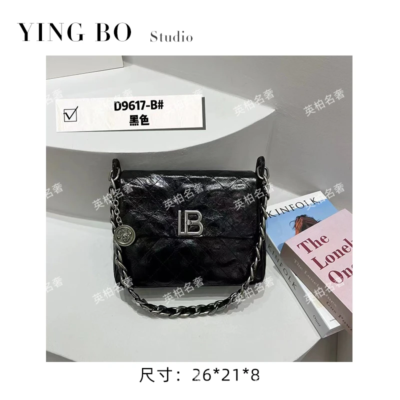 【英柏甄选】ZT-D9617-B-黑色 然与纯小众设计感单肩包百搭女包