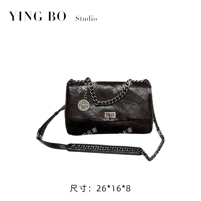 【英柏甄选】ZT-D7088-摩卡咖啡 然与纯小众设计感单肩包百搭女包