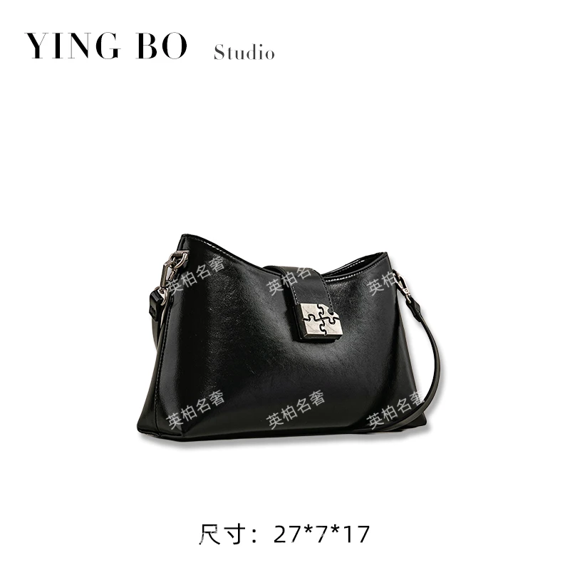 【英柏甄选】SK-92335-黑色 然与纯小众设计感单肩包百搭女包