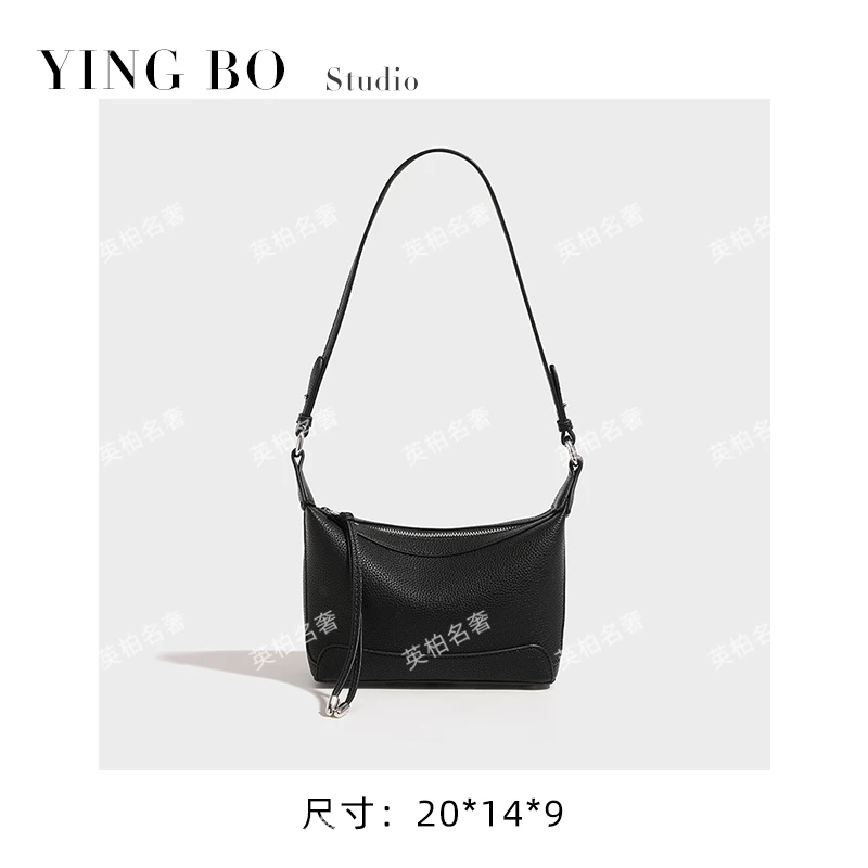 【英柏甄选】SKL-25525-黑色 然与纯小众设计感时尚单肩百搭女包