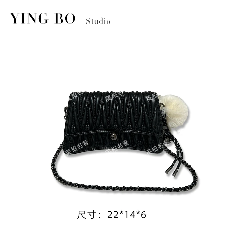 【英柏甄选】ZT-D7102-黑色 然与纯小众设计感时尚单肩百搭女包