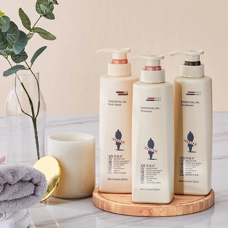 阿道夫洗护三件套盒沐洗发水护发素沐浴露套装去屑控油持久留香