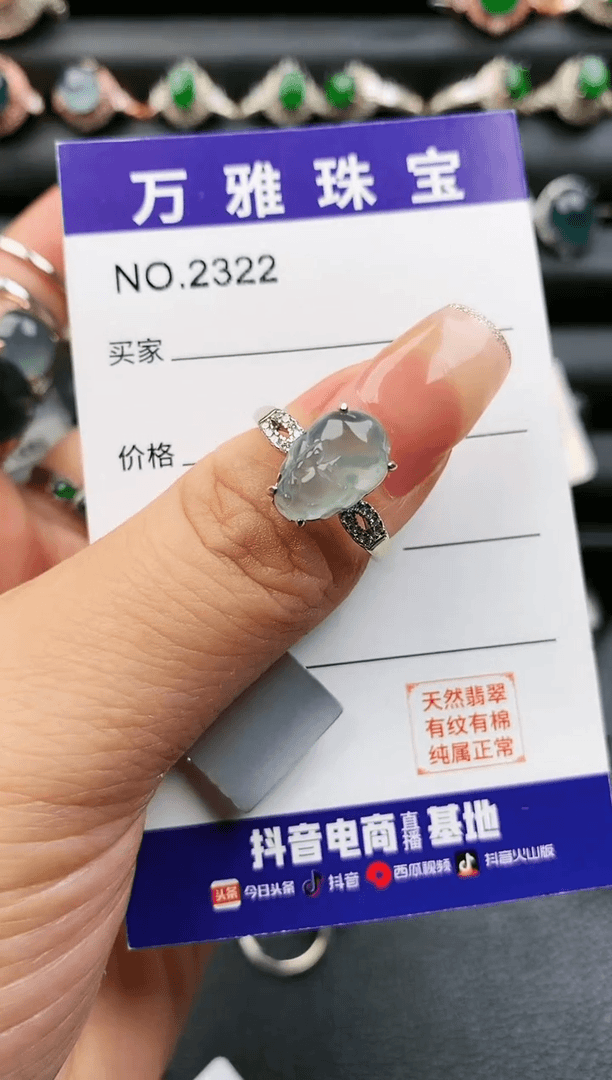 【闪购商品】翡翠戒指银S925镶嵌1