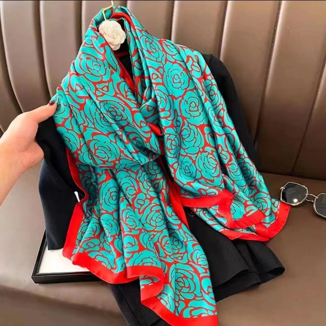 【雪莲专属杭州丝巾】丽锦缎防晒披肩高级感围巾长180春秋时尚
