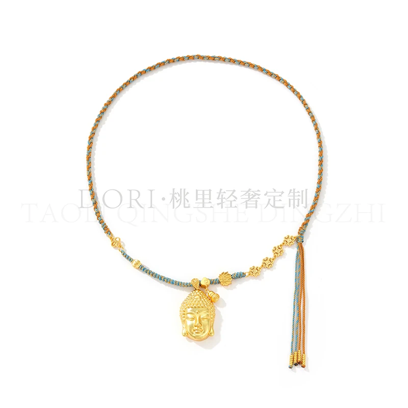 铜合金吊坠 DORI·桃李轻奢定制新中式佛佑平安编绳项链