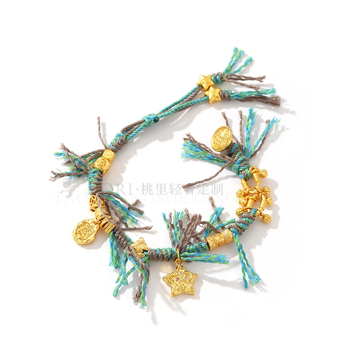 铜合金手链 DORI·桃李轻奢定制新中式星汉灿烂手工编织时尚手链