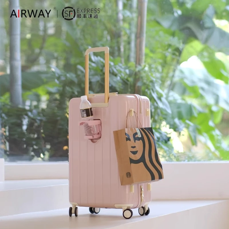 AIRWAY行李箱女拉杆箱登机箱20寸密码箱大容量旅行箱28皮箱网红款
