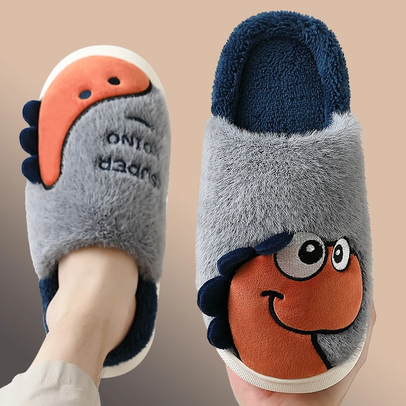 踩屎感棉拖鞋男士冬天防滑居家外穿保暖加厚毛绒拖鞋男秋冬季棉拖