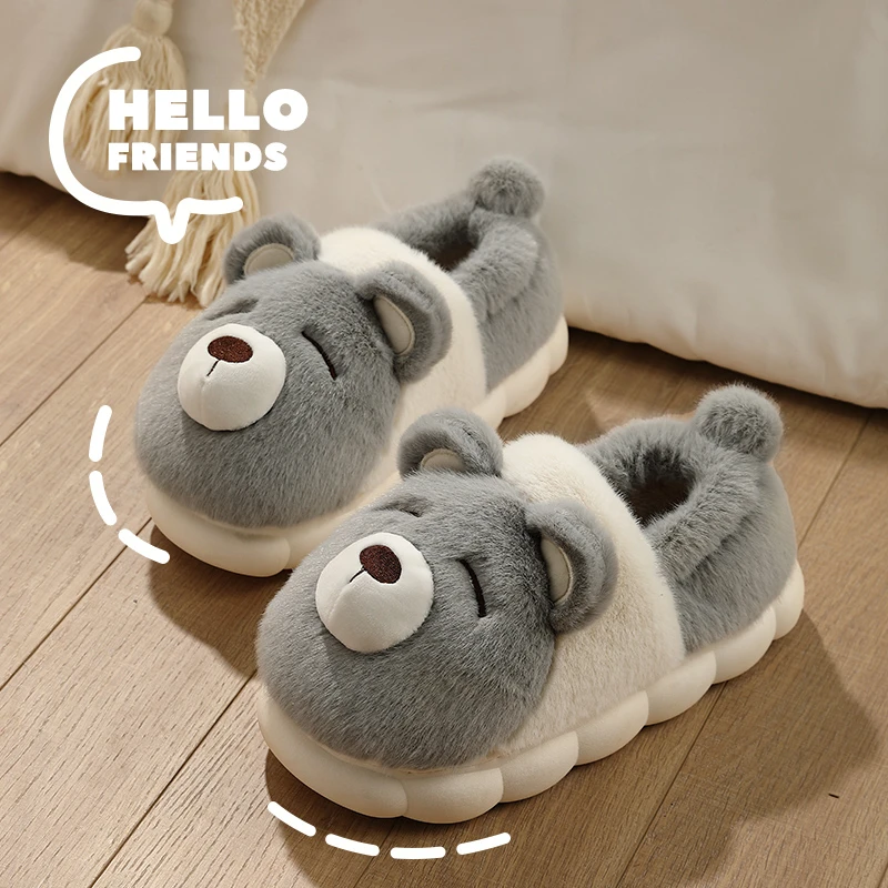 棉拖鞋男士冬季情侣款2025新款室内家居保暖厚底加绒毛棉鞋男外穿