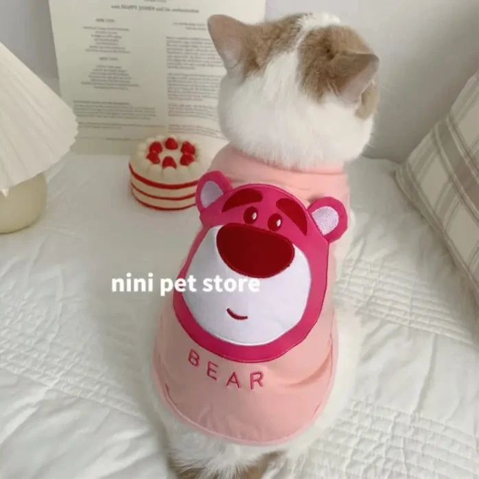 ins宠物狗狗猫咪衣服温暖家居薄款猫猫防掉毛可爱小奶猫比熊背心