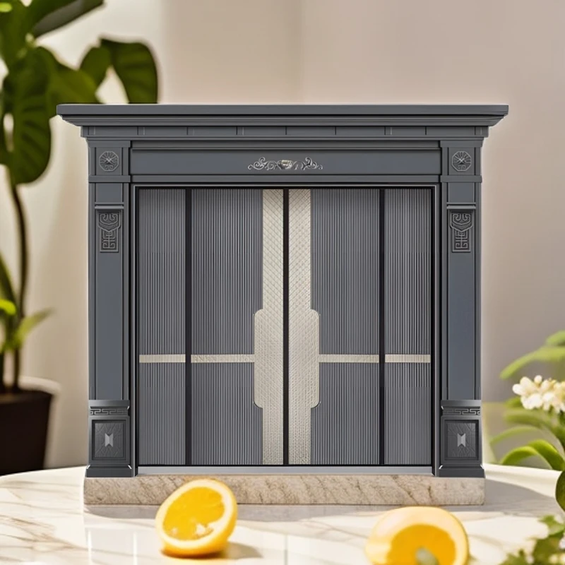 新农村自建房仿铸铝卡门入户进户门别墅大门庭院门锌镁合金大门