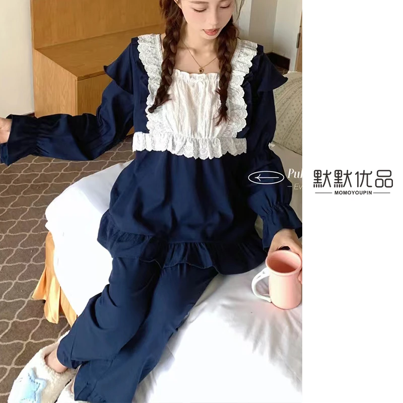 韩国PB正品/纯欲仙女/定制款/睡衣女/刺绣重工/甜美家居套装