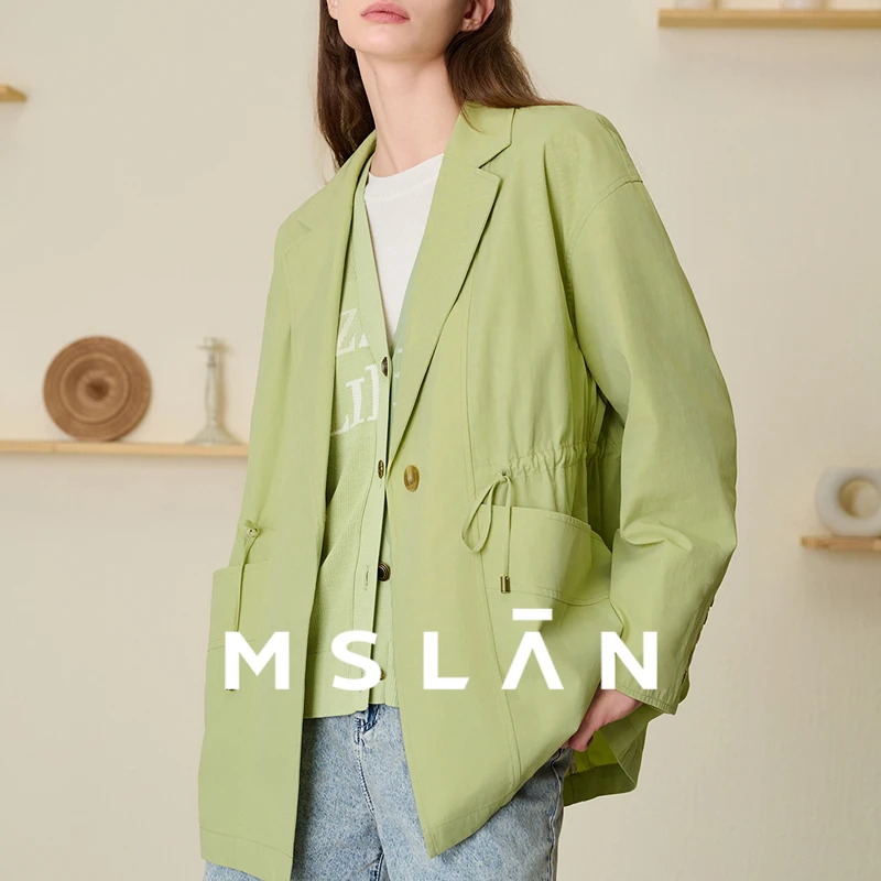 MSLAN【薄荷曼波】新款韩版小西装宽松通勤风西装外套MEAN2502