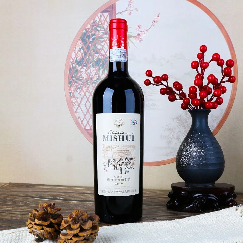 密水庄园贺兰山2019经典梅洛干红葡萄酒橡木香果香浓郁750毫升