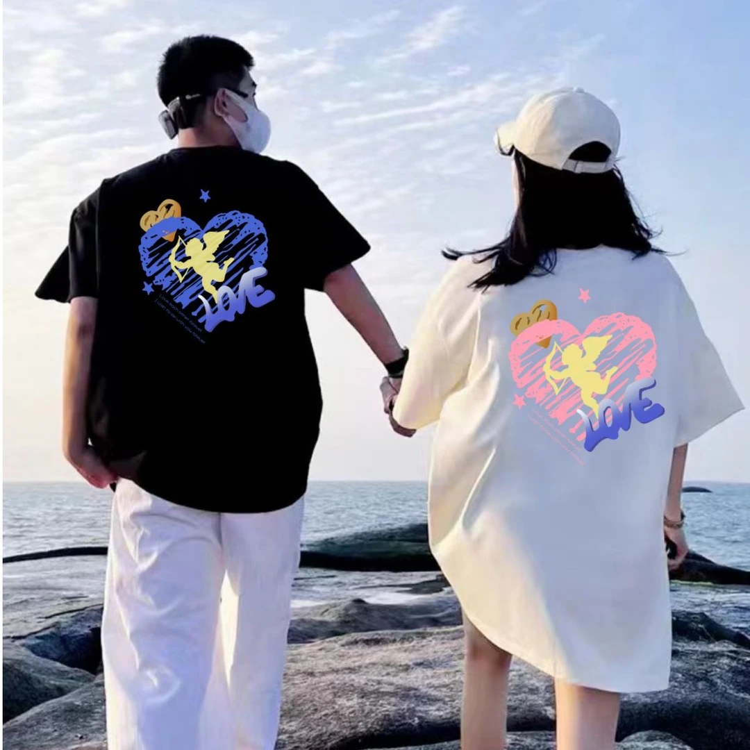 网红情侣装情侣短袖夏装ins新款潮流夏季短袖t恤男潮牌roora套装