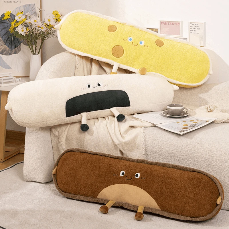 奶酪芝士长条靠枕夹腿睡觉床上枕头侧睡神器宿舍床头抱枕可爱靠垫