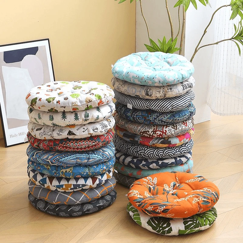 蒲团棉麻美臀坐垫加厚布艺圆形阳台飘窗榻榻米窗台地板打坐BL久坐