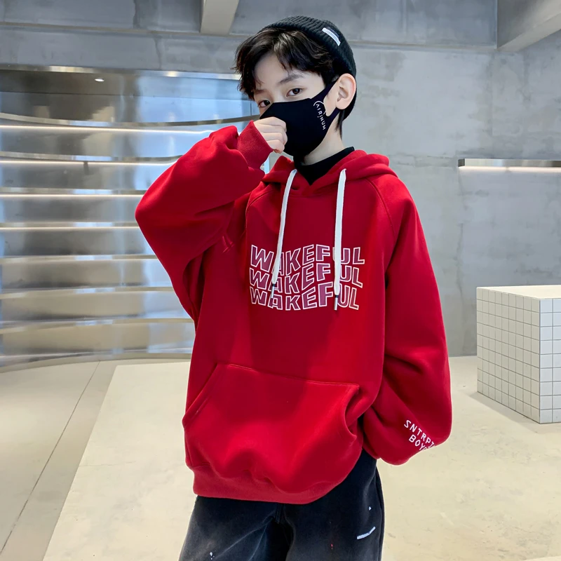 男童加绒一体绒卫衣2024冬装大童新款T恤长袖儿童加厚打底衫上衣