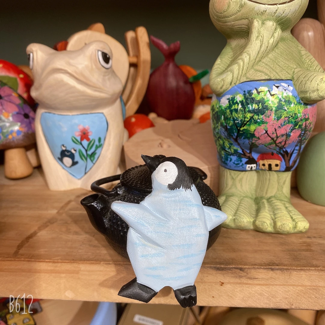 实木摆件 企鹅冰箱贴 A款 773