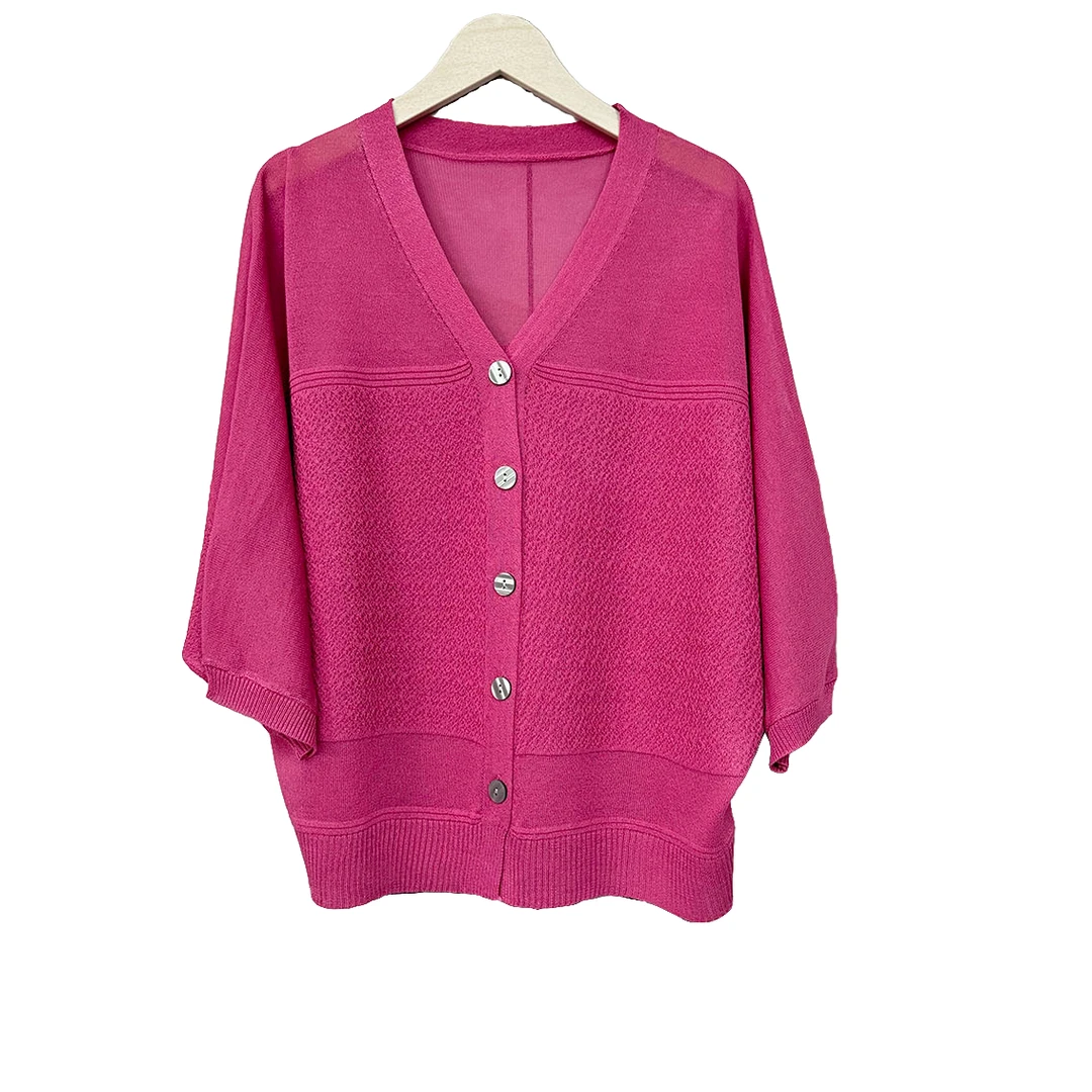 6011春夏新款时尚气质夏季百搭蝙蝠长袖针织衫