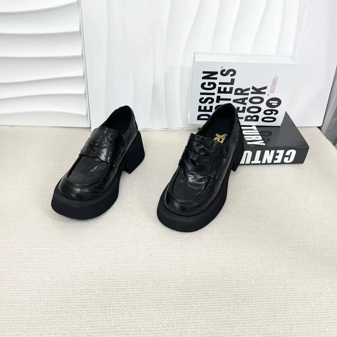 【与然良品】2578-5爆款百搭时尚乐福鞋D