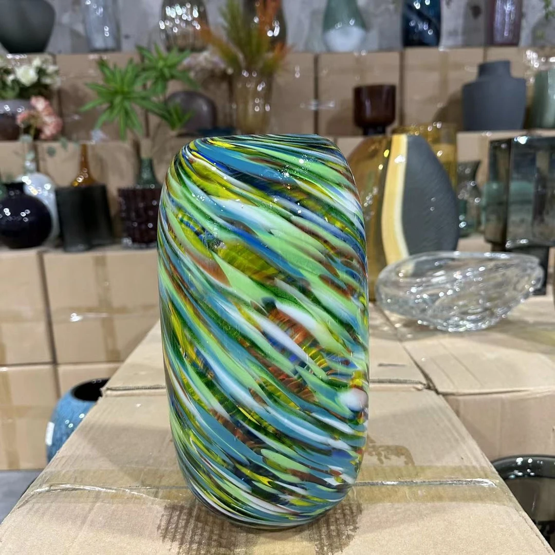 [K028]孤品彩色花纹花瓶